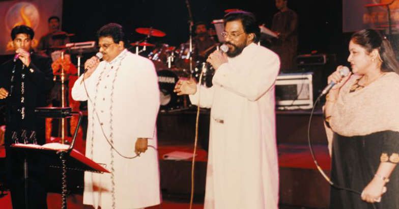 Chitra with Yesudas and SPB
