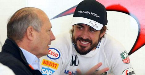 Ron Dennis and Fernando Alonso