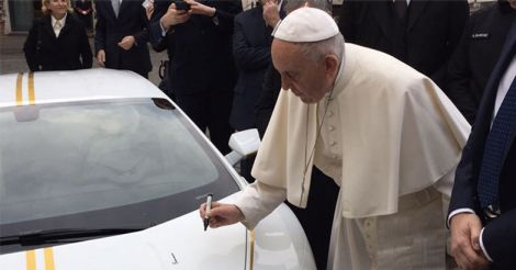 Pope Francis With Lamborghini