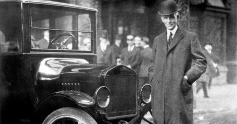 HENRY FORD WITH 1921 MODEL T
