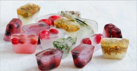 ice cube fruits