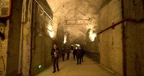 tourists-inside-bunker