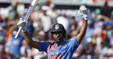 Rohit Sharma celebrates century