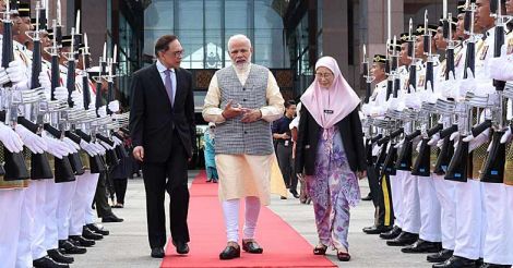 Narendra Modi, Wan Azizah and Anwar Ibrahim