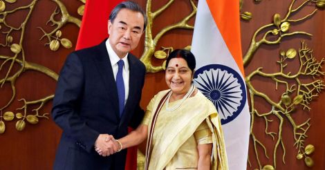 Sushma Swaraj and Wang Yi