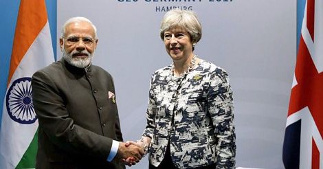 Narendra Modi, Theresa May
