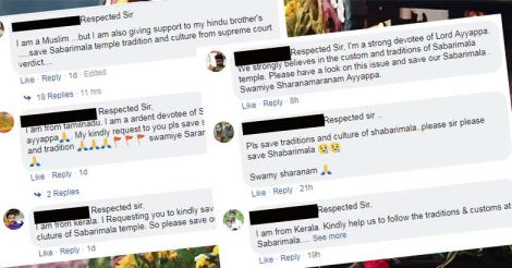 Sabarimala comments | President Of India FB page