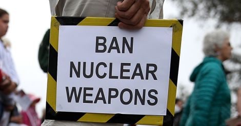 Demonstration against nuclear weapons 