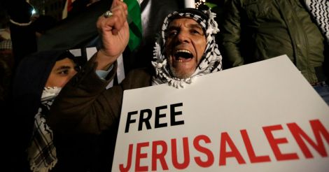Protest against Trump's Jerusalem move