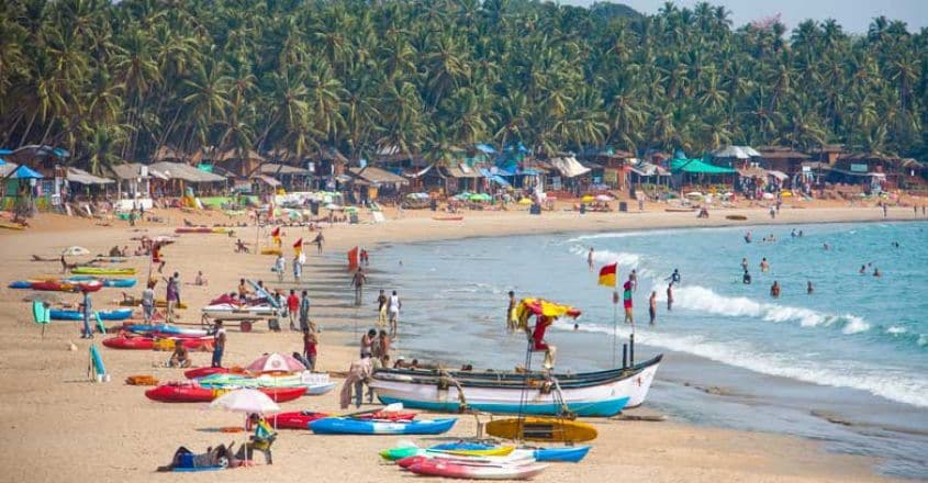Goa, Panjim, View of Palolem Beach 