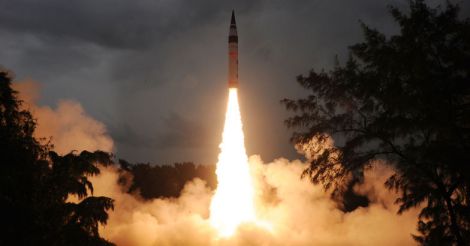 Long range nuclear capable Agni-5 missile