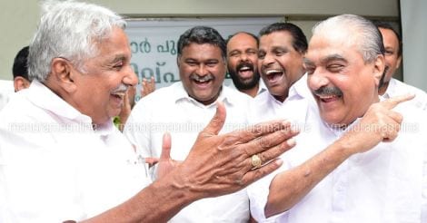 Oommen Chandy and KM Mani