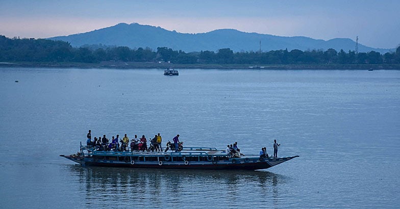 Brahmaputra river in Guwahati Brahmaputra river in Guwahati