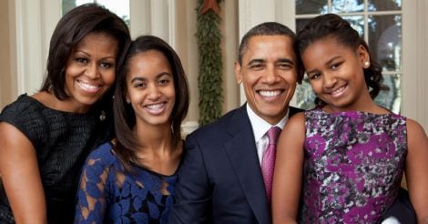 Obama with family