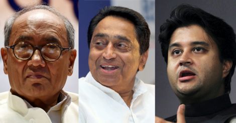 Digvijay Singh, Kamal Nath, Jyotiraditya Scindia