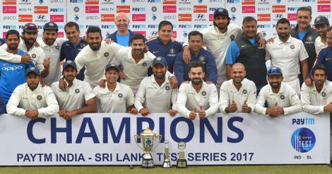 Indian team with Trophy