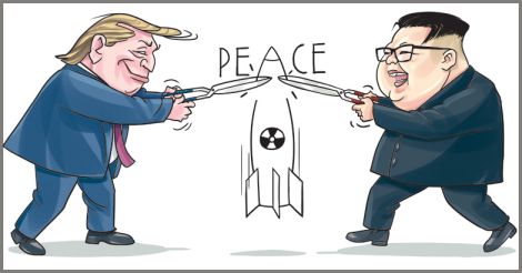Donald Trump - Kim Jong Un (Cartoon)
