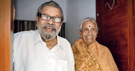 M.K. Arjunan and wife