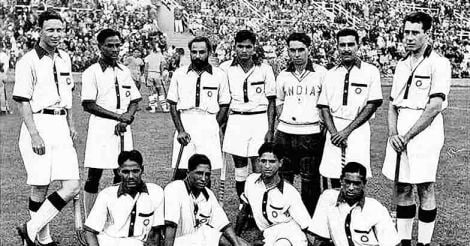 1936ലെ ബർലിൻ ഒളിംപിക്സിൽ ഇന്ത്യൻ ഹോക്കി ടീം
