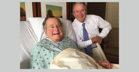 George HW Bush Hospitalized