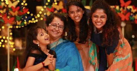 Mallika with Poornima and kids