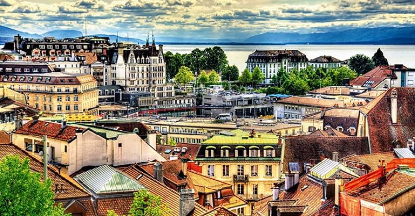 View of Lausanne from the Cathedral - Switzerland