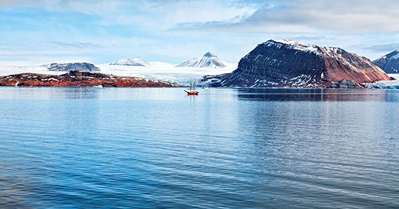 Glacier and mountains in Svalbard islands, Norway Glacier and mountains in Svalbard islands, Norway