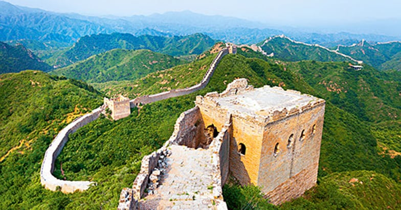 Great wall under sunshine during sunset Great wall under sunshine during sunset
