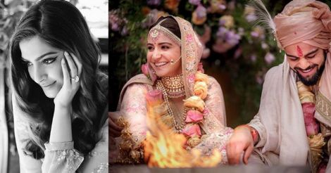 Sonam Kapoor, Anushka Sharma and Virat Kohli's wedding photo