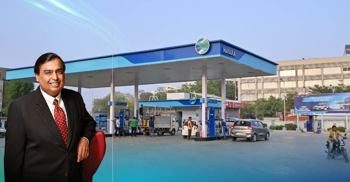 nayara-energy-ambani-main Image: Mukesh Ambani, Nayara Energy (Image Courtesy: Reliance Industries & Nayara Energy)