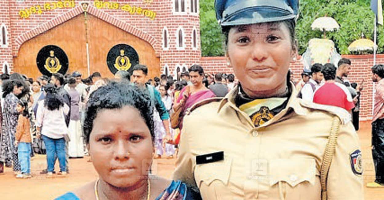 New police officer C Raji salutes mother at passing-out parade