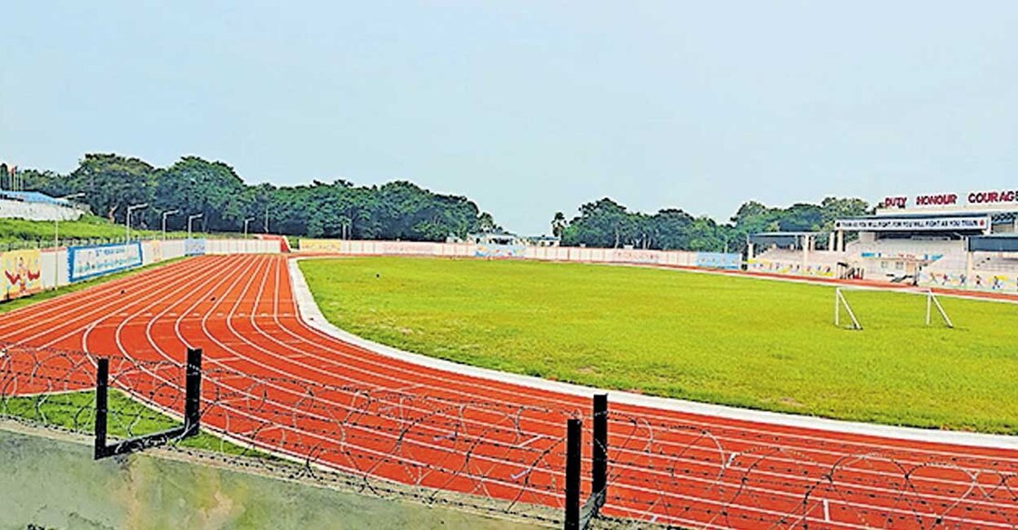 മുഹമ്മദ് അനസ് സ്റ്റേഡിയത്തിലെ സിന്തറ്റിക് ട്രാക്ക്. 