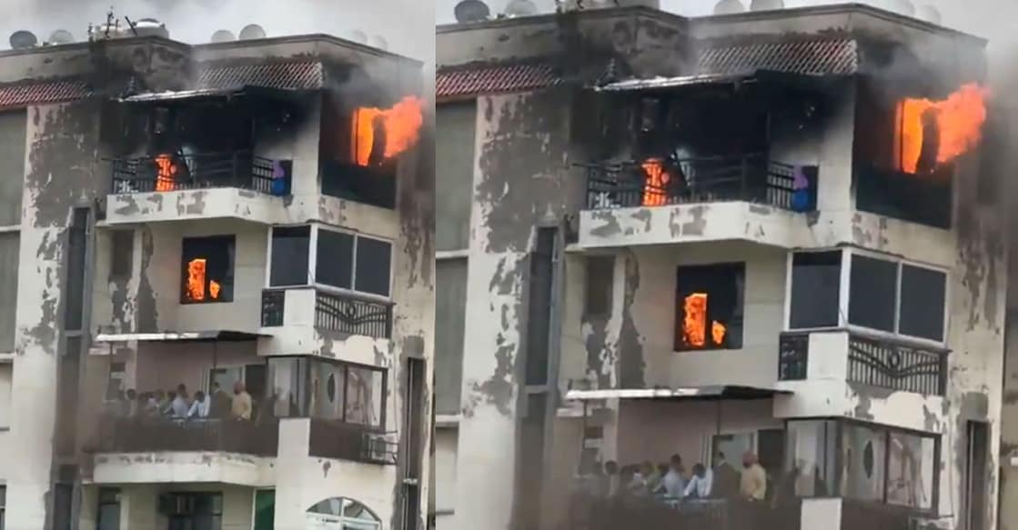 delhi-flat-fire ന്യൂഡൽഹിയിലെ ദ്വാരകയിലെ ഫ്ലാറ്റിലുണ്ടായ തീപിടിത്തം (Image Credit: @DelhiPolice/X)