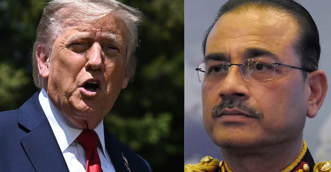 donald-trump-asim-munir ഡോണൾഡ് ട്രംപ് (Photo by Brendan SMIALOWSKI / AFP),അസിം മുനീർ