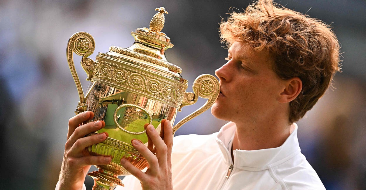 കളിമൺ കോർട്ടിലെ തോൽവിക്ക് പുൽക്കോർട്ടിൽ പ്രതികാരം; അൽകാരസിനെ വീഴ്ത്തി സിന്നറിന് വിമ്പിൾഡൻ കിരീടം– വിഡിയോ