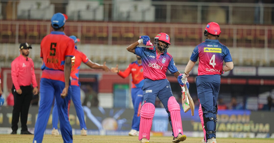 കൊല്ലം സെയിലേഴ്സ്– ട്രിവാൻഡ്രം റോയൽസ് മത്സരത്തിൽനിന്ന് (Photo Arranged)