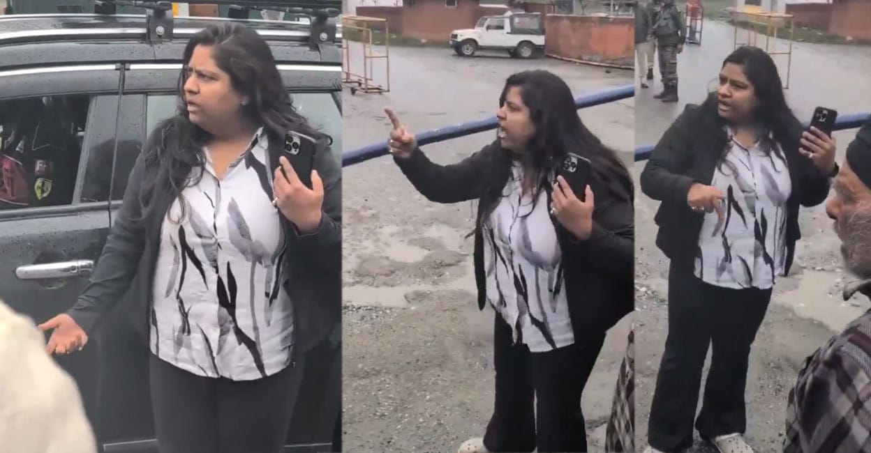 ലഡാക്കിൽ സൈന്യത്തോട് ദേഷ്യപ്പെട്ട യുവതി മാപ്പ് പറഞ്ഞു