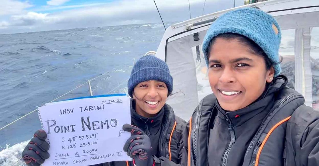 Indian Navy officers Dilna and Rupa Indian Navy officers Dilna and Rupa