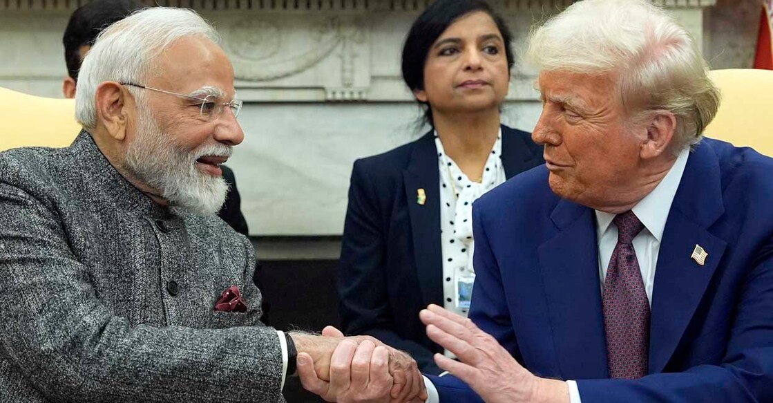 APTOPIX Trump Modi
