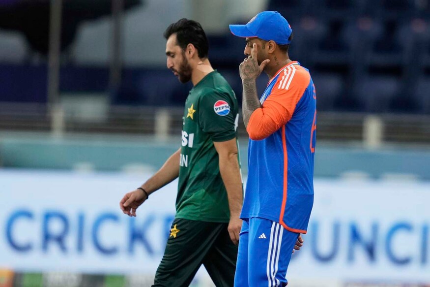 India's skipper  Suryakumar Yadav, right, and Pakistan's skipper  Salman Agha locomotion  onto the tract  earlier  the commencement  of the Asia Cup cricket lucifer  betwixt  India and Pakistan astatine  Dubai International Cricket Stadium successful  Dubai, United Arab Emirates, Sunday, Sept. 14, 2025. (AP Photo/Altaf Qadri)
