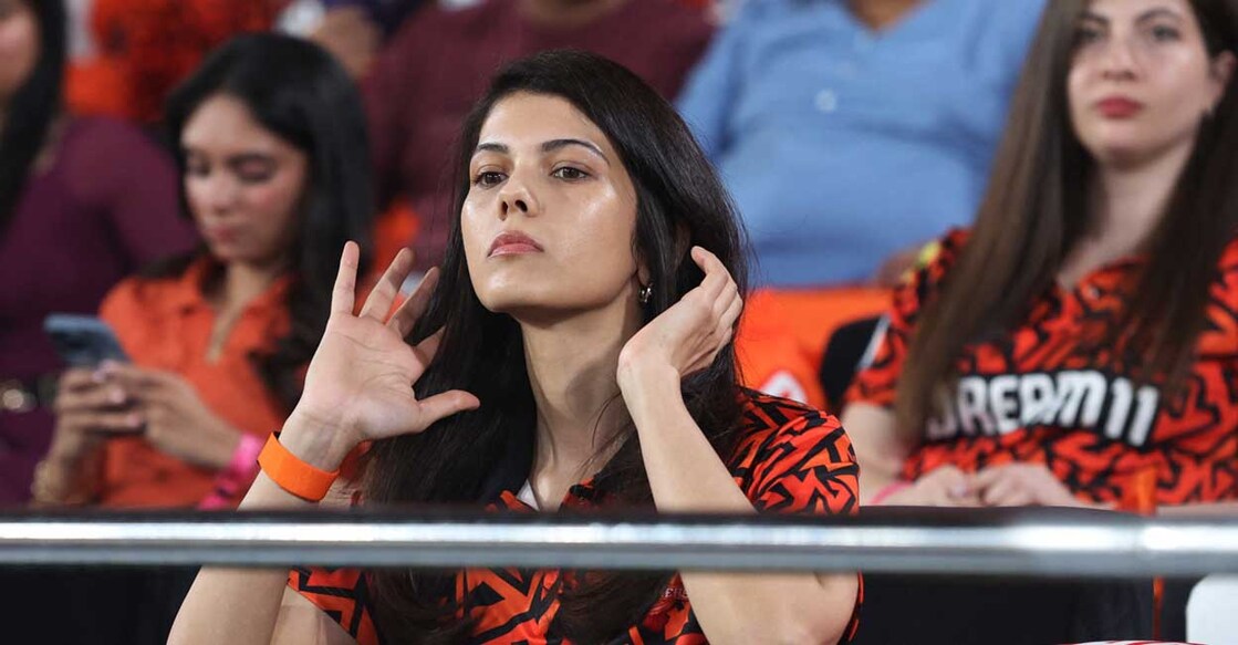 Cricket - Indian Premier League - IPL - Sunrisers Hyderabad v Gujarat Titans - Rajiv Gandhi International Cricket Stadium, Hyderabad, India - April 6, 2025Sunrisers Hyderabad co proprietor  Kavya Maran is pictured successful  the stands earlier  the lucifer  REUTERS/Stringer