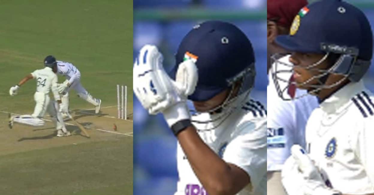 എന്തൊരു കഷ്ടമാണ്! ഇരട്ടസെഞ്ചറിക്കരികെ ജയ്‌സ്വാൾ റണ്ണൗട്ട്, തലയിൽ കൈവച്ച് ഗിൽ– വിഡിയോ