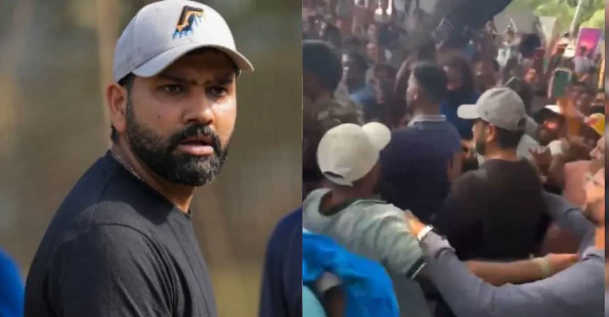 ‘തള്ളരുത്, പരുക്കേൽക്കും’: ആരാധകരുടെ തിക്കും തിരക്കും; ഓടിവന്ന കുട്ടിയെ തടഞ്ഞവരെ ശകാരിച്ച് രോഹിത്– വിഡിയോ