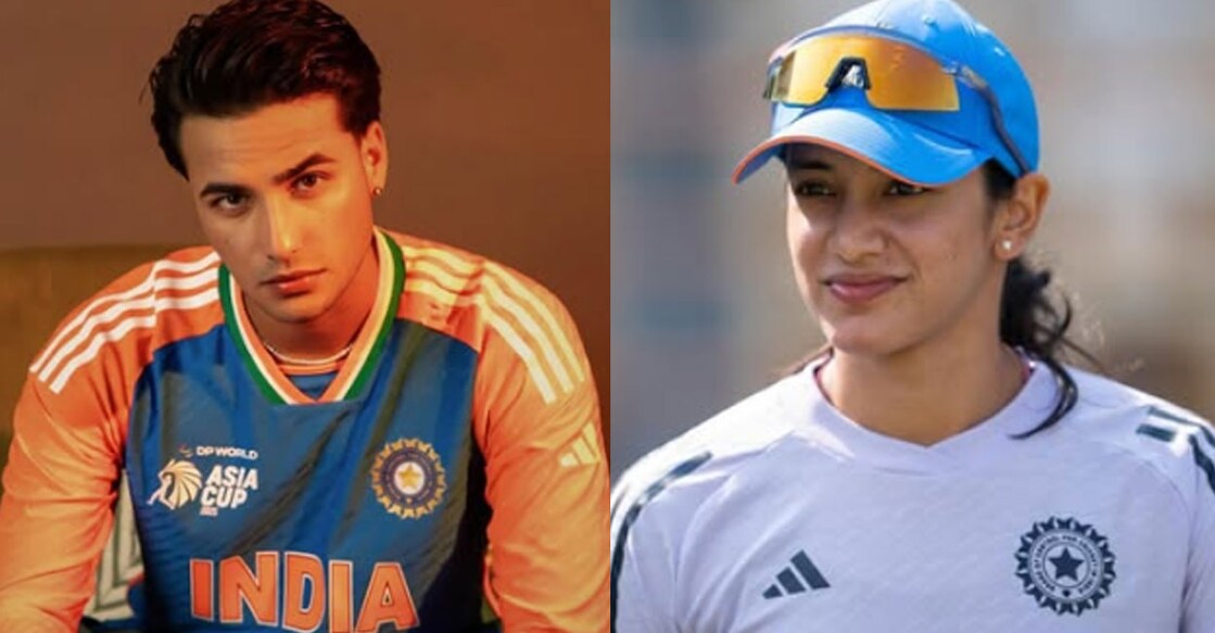 അഭിഷേക് ശർമ (Instagram/abhisheksharma_4/), സ്മൃതി മന്ഥന (Instagram/smriti_mandhana)