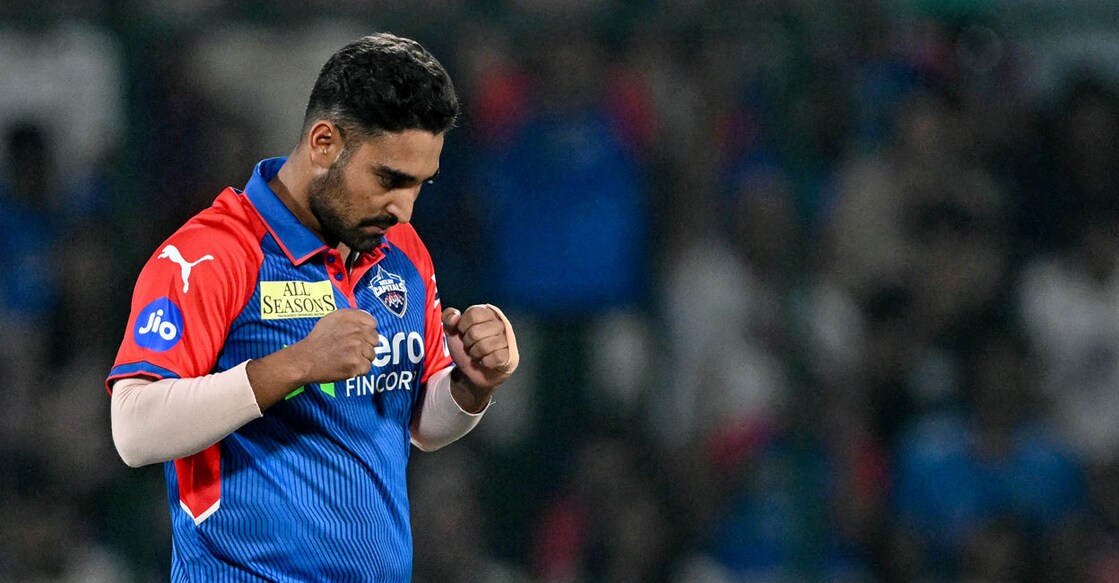 വിപ്രജ് നിഗം ഐപിഎൽ മത്സരത്തിനിടെ.  (Photo by Money SHARMA / AFP) 