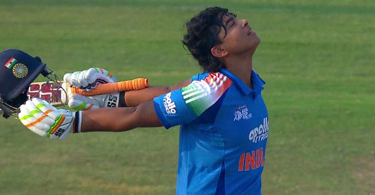 വൈഭവ് (42 പന്തിൽ 144), ജിതേഷ് (32 പന്തിൽ 83*); ഇന്ത്യയുടെ ‘അടി വൈബ്’; യുഎഇക്കെതിരെ 148 റൺസിന്റെ കൂറ്റൻ‌ ജയം