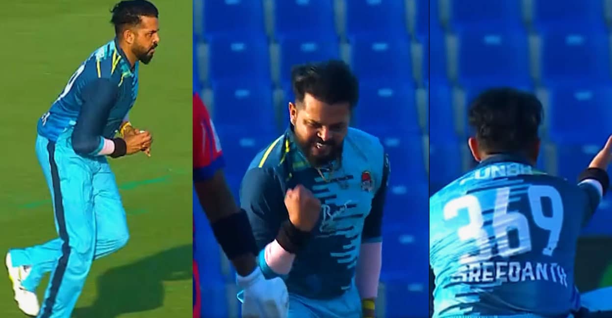 എറിഞ്ഞത് ഒരോവർ; വിട്ടുകൊടുത്തത് 2 റൺസ്, വീഴ്ത്തിയത് 2 വിക്കറ്റ്: ശ്രീശാന്തിന്റെ കിടിലൻ ബോളിങ്; കളിയിലെ താരം– വിഡിയോ