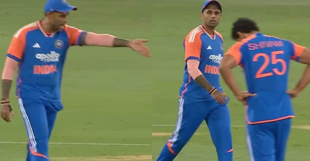 വിക്കറ്റ് വീഴ്ത്തി, പിന്നാലെ ബൗണ്ടറിയും വഴങ്ങി; ശിവം ദുബെയോട് ‘കട്ടക്കലിപ്പ്’ ആയി സൂര്യകുമാർ യാദവ്