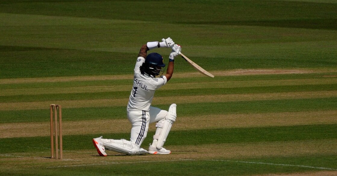 ഇന്ത്യ – ഇന്ത്യ എ പരിശീലന മത്സരത്തിൽ കെ.എൽ. രാഹുലിന്റെ ബാറ്റിങ് (ബിസിസിഐ പങ്കുവച്ച ചിത്രം)