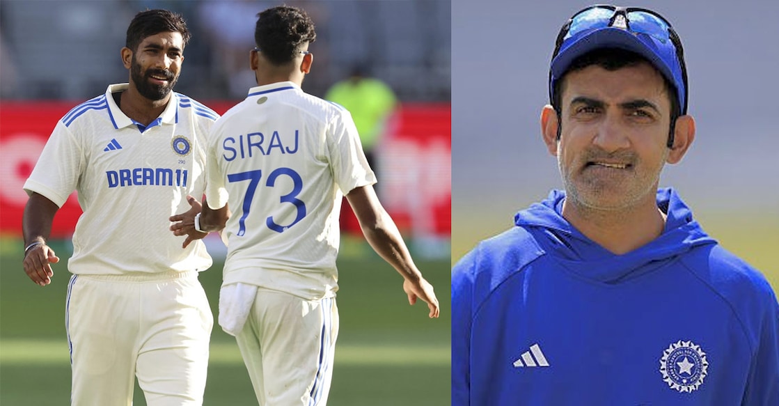 ജസ്പ്രീത് ബുമ്രയും മുഹമ്മദ് സിറാജും, ഗൗതം ഗംഭീർ (ഫയൽ ചിത്രങ്ങൾ)